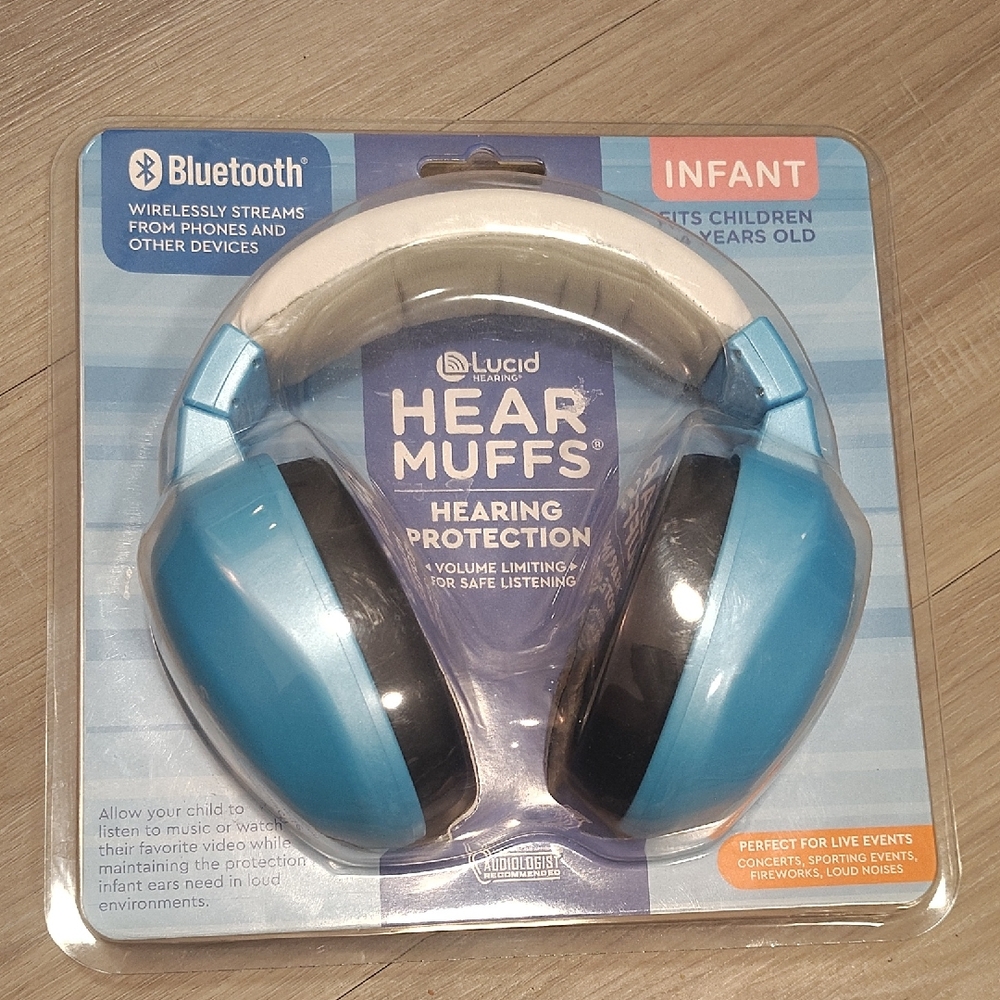 Hear Muffs Infant Bluetooth Hearing Protection Headphones - Blue